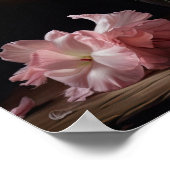 ピンクのグラジオラス花アートプリントポスター ポスター (角)