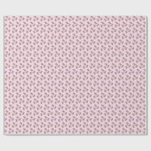 ピンクのグラジオリ花かわいい花柄 ラッピングペーパー (フラット)