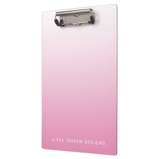 ピンクのグラデーシグラデーションョパーソナライズされたン クリップボード (左)