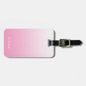 ピンクのグラデーショグラデーションンパーソナライズされたラゲッジタグ ラゲッジタグ (正面横)
