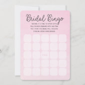 ピンクのグラデーションなブライダルシャワー|の花嫁のビンゴカード 招待状 (正面)