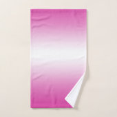 ピンクのグラデーションな勾配色のBathタオルセット バスタオルセット (ハンドタオル)