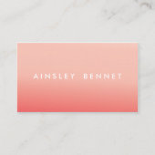 ピンクのグラデーションな水彩画の名刺 名刺 (正面)