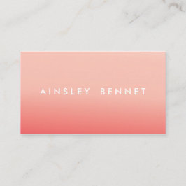 ピンクのグラデーションな水彩画の名刺 名刺