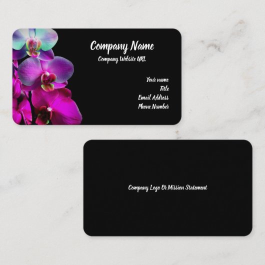 ピンクのグラデーションな蘭の標準的な名刺 名刺 (正面/裏面)