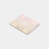 ピンクのグラデーションな金ゴールドのヒョウのプリント ポストイット (アングル)