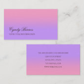 ピンクのグラデーションの名刺を含む任意の色 名刺 (正面/裏面)