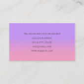 ピンクのグラデーションの名刺を含む任意の色 名刺 (裏面)