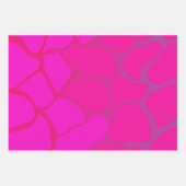 ピンクのグラデーションの折り返し紙  ラッピングペーパーシート (正面3)