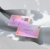 ピンクのグラデーショントレンディー編集可能名刺 名刺