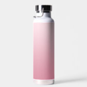 ピンクのグラデーション手書きスクリプトパーソナライズされた ウォーターボトル (右面)