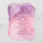 ピンクのグラデーション招待状 招待状 (正面/裏面)