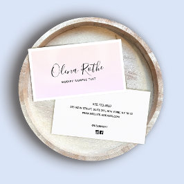 ピンクのグラデーション署名スクリプトプロフェッショナル コーリングカード