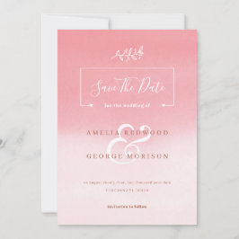 ピンクのグラデーション背景 セーブザデート