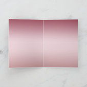 ピンクのグラデーション金ゴールド白いきらめき カード (内部)