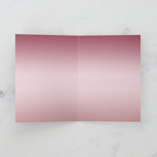 ピンクのグラデーション金ゴールド白いきらめき カード (内部)