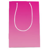 ピンクのグラデーション ミディアムペーパーバッグ (正面)