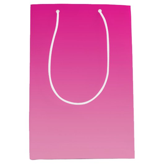 ピンクのグラデーション ミディアムペーパーバッグ (正面)