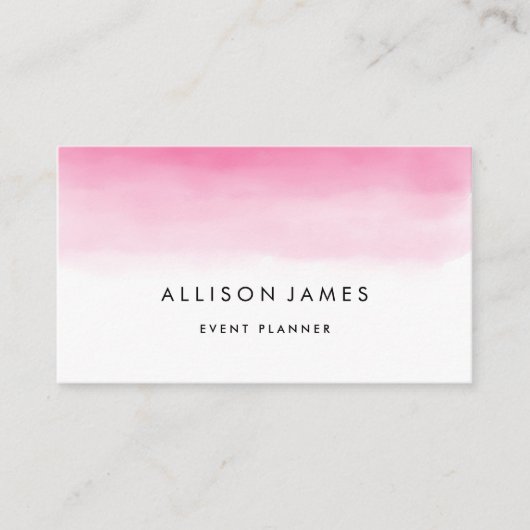 ピンクのグラデーション 名刺 (正面)