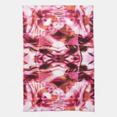 ピンクのグラフィティパターン キッチンタオル (縦)