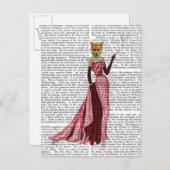 ピンクのグラマーキツネ ポストカード (正面/裏面)