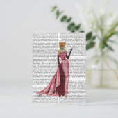 ピンクのグラマーキツネ ポストカード (スタンド正面)