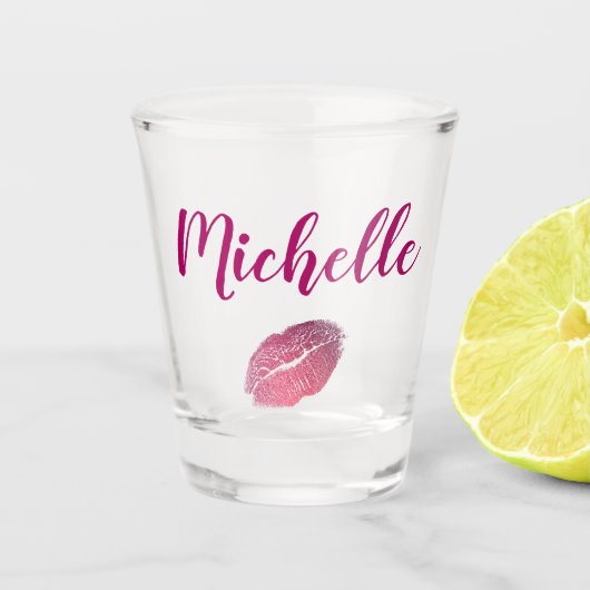 ピンクのグラムリップ ショットグラス (正面)