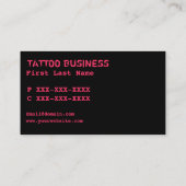 ピンクのグランジなハートのきたない入れ墨の名刺 名刺 (裏面)