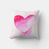ピンクのグランジハートポップ・アートのは私を愛する クッション (正面)