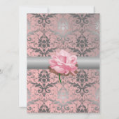 ピンクのグランジーデマスク招待状 招待状 (裏面)