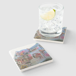 ピンクのグランドイルミネーション – Martha's Vineyard ストーンコースター