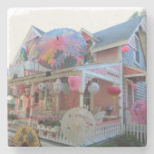 ピンクのグランドイルミネーション – Martha's Vineyard ストーンコースター (正面)