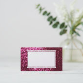 ピンクのグリッターのカスタマイズ可能な名刺 名刺 (スタンド正面)