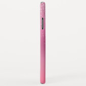 ピンクのグリッターのガーリーな輝きのグリッターのモノグラム Case-Mate iPhoneケース (裏面/右)