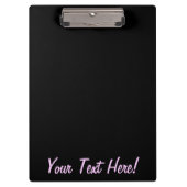 ピンクのグリッターのシェブロンのニットパターンプリント クリップボード (正面)