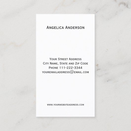 ピンクのグリッターのハンガーのロゴの名刺 名刺 (裏面)