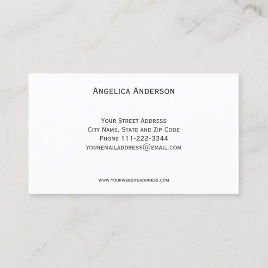 ピンクのグリッターのハンガーの名刺 名刺 (裏面)