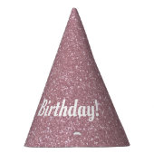 ピンクのグリッターのパーティーの帽子 パーティーハット (右)