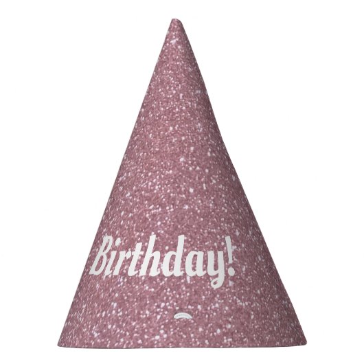 ピンクのグリッターのパーティーの帽子 パーティーハット (右)