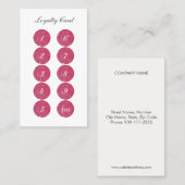 ピンクのグリッターのロイヤリティの穿孔器の名刺 ロイヤリティカード (正面/裏面)