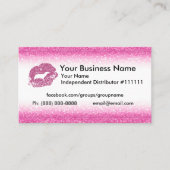 ピンクのグリッターの名刺 名刺 (正面)