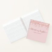 ピンクのグリッターの手紙を私の娘の形見へ ノートブック (内部)