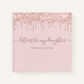 ピンクのグリッターの手紙を私の娘の形見へ ノートブック (正面)