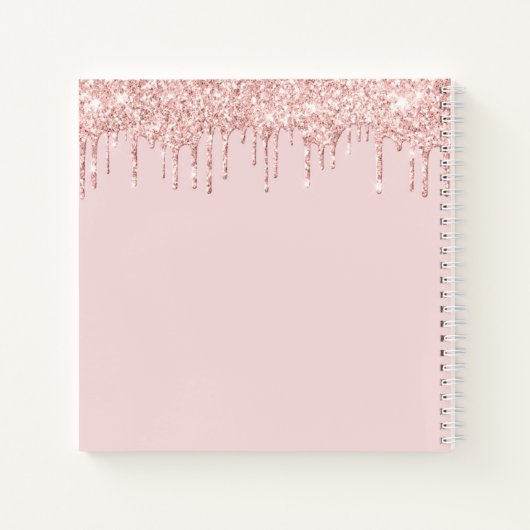ピンクのグリッターの手紙を私の娘の形見へ ノートブック (裏面)