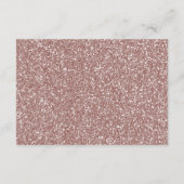 ピンクのグリッターの花柄 エンクロージャーカード (裏面)