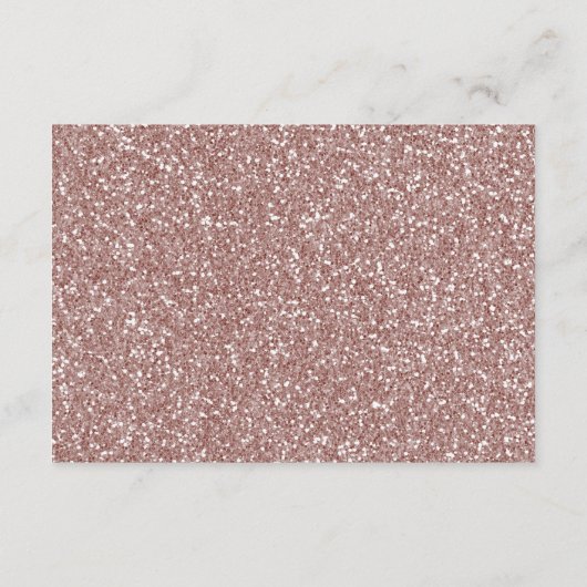 ピンクのグリッターの花柄 エンクロージャーカード (裏面)