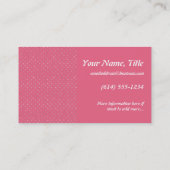 ピンクのグリッターは1つのかわいらしい名刺に点を打ちます 名刺 (裏面)