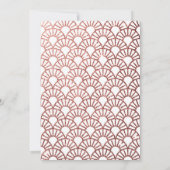 ピンクのグリッターアートデコーファン リハーサルディナー 招待状 (裏面)