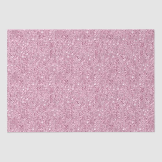 ピンクのグリッターシークンデコレーションクリスマス 薄葉紙 (正面)