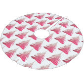 ピンクのグリッターツリークリスマスツリースカート ブラッシュドポリエステルツリースカート (アングル)